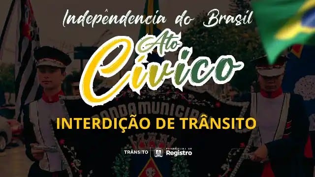 Comunicado – Alteração no Trânsito para o Ato Cívico de 7 de Setembro em Registro-SP