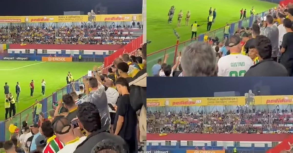 Torcedores do Brusque puxam coro de “Ei, Lula” com xingamento durante jogo do acesso parado em SC