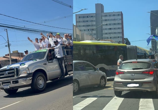 VCG se manifesta sobre ônibus estragado na Avenida Vicente Machado, Ponta Grossa