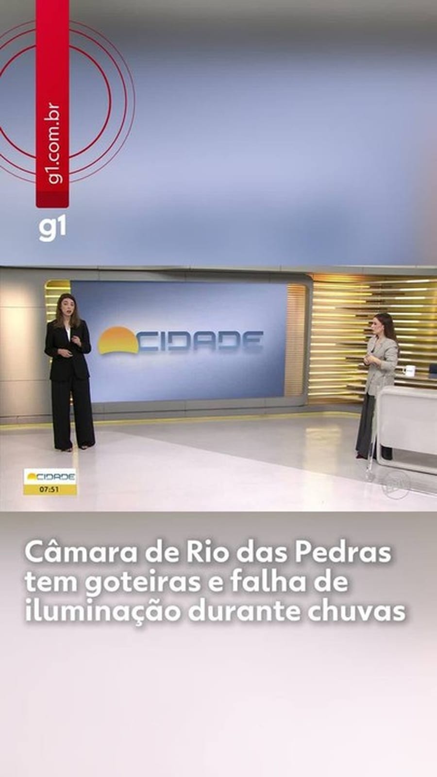 Câmara de Rio das Pedras tem goteiras e falha de luz durante chuvas