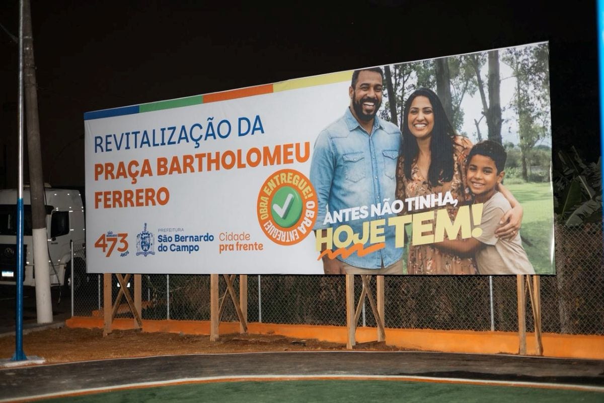 São Bernardo transforma espaço na Paulicéia com entrega de praça revitalizada e novas áreas de lazer e esporte