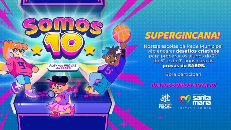 Secretaria Municipal de Educação prorroga inscrições da “Gincana Somos 10” até esta sexta-feira (9)