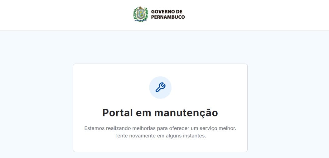Site oficial do Governo de Pernambuco fica fora do ar após alteração de imagens; caso é investigado