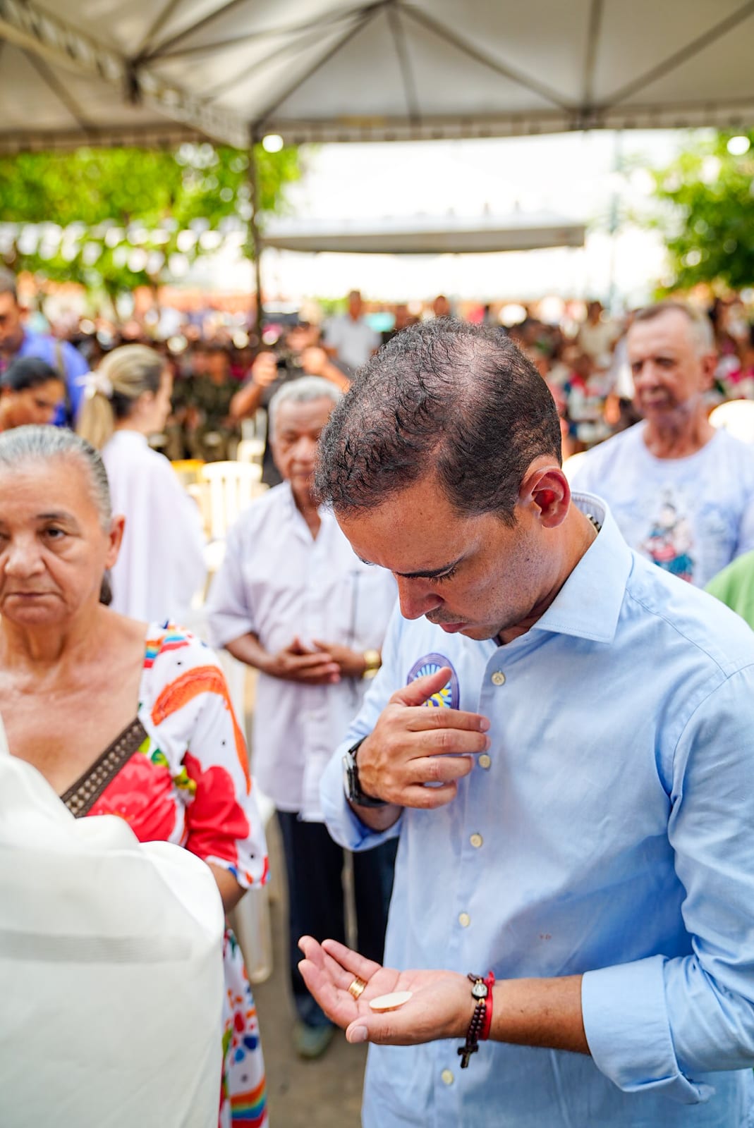 Vicentinho participou da Missa Solene de Nossa Senhora das Mercês em Porto Nacional