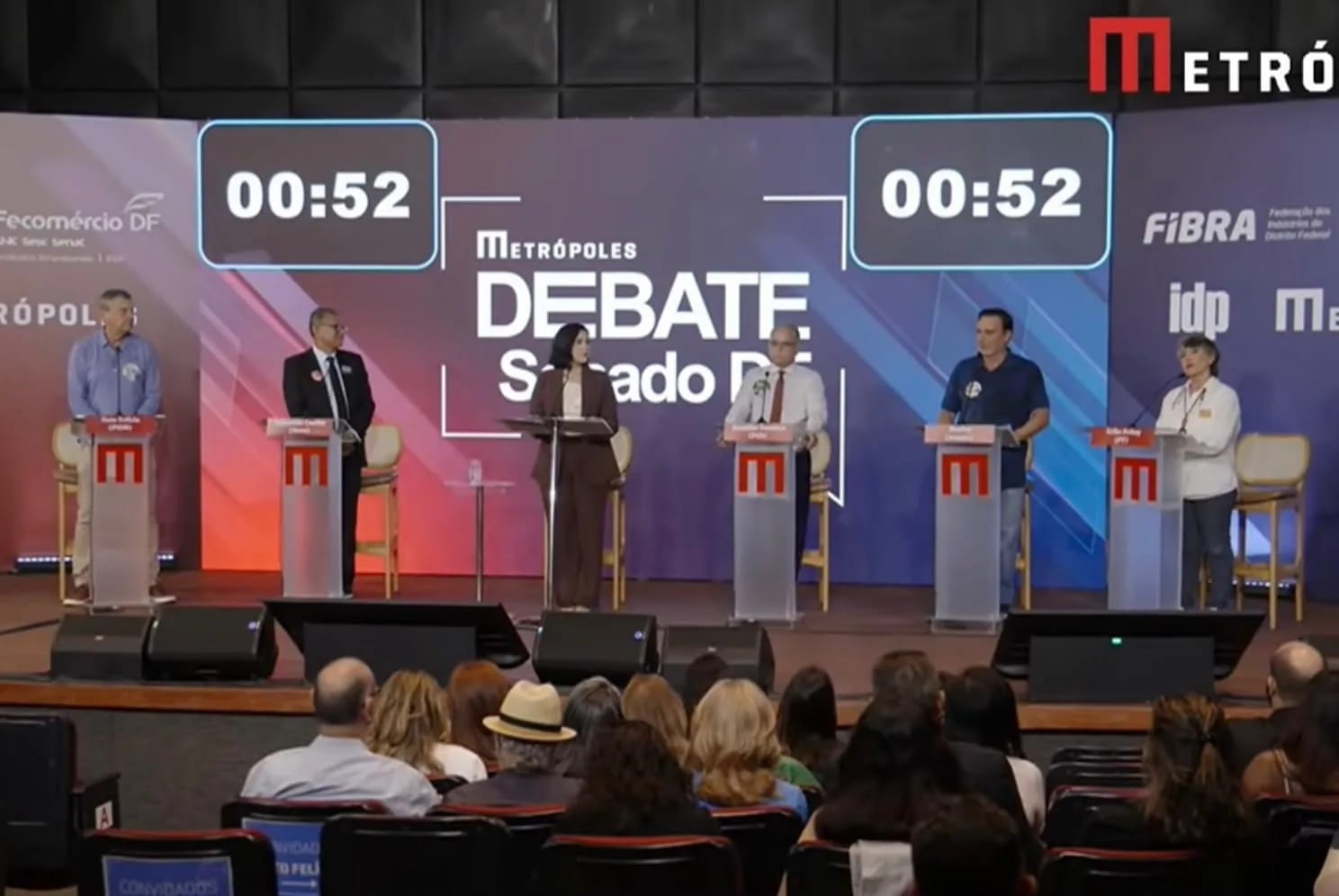 Debate ao Senado no DF tem três ausências e defesa do fim da escala 6×1