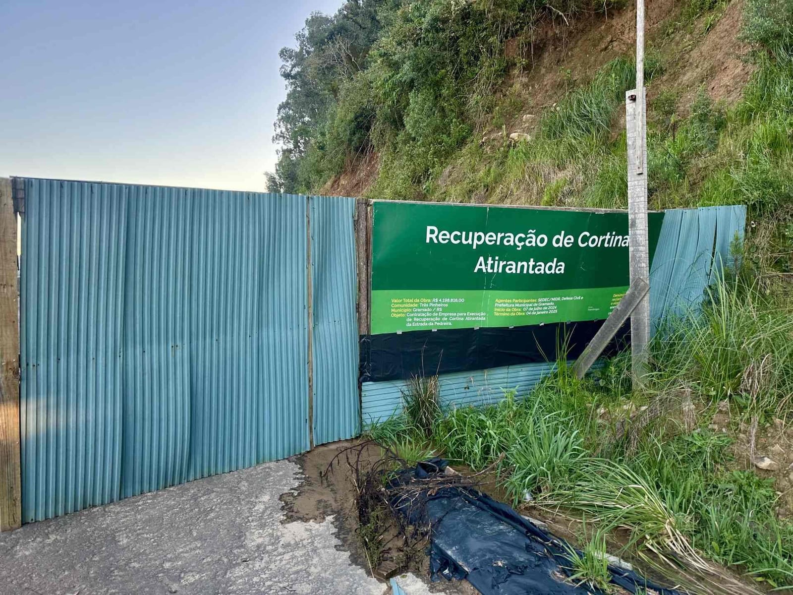 Gramado amplia em R$ 4,1 milhões a licitação para contratar empresa para executar as obras de contenção no bairro Três P