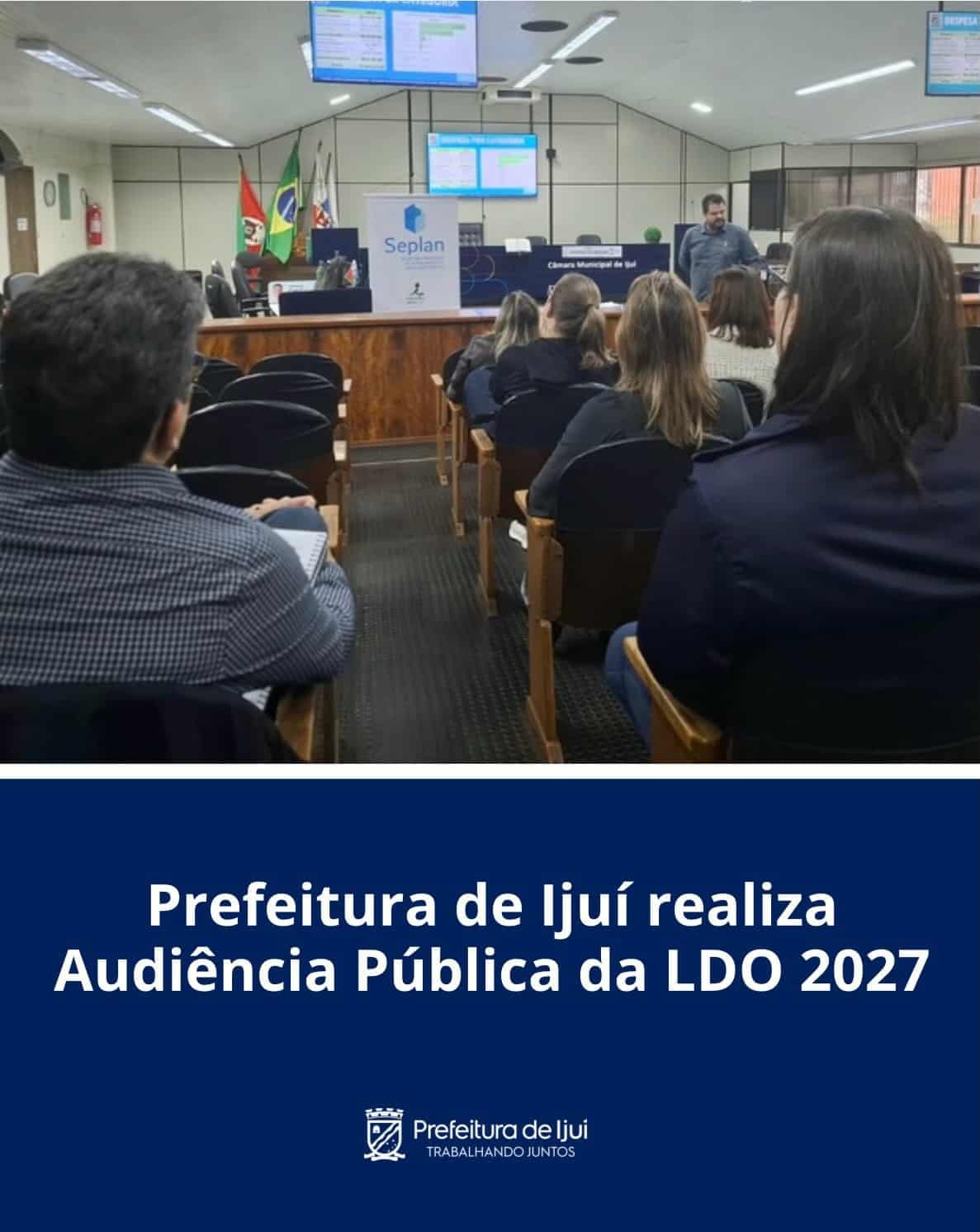Ijuí realiza audiência pública para definir diretrizes do orçamento 2027