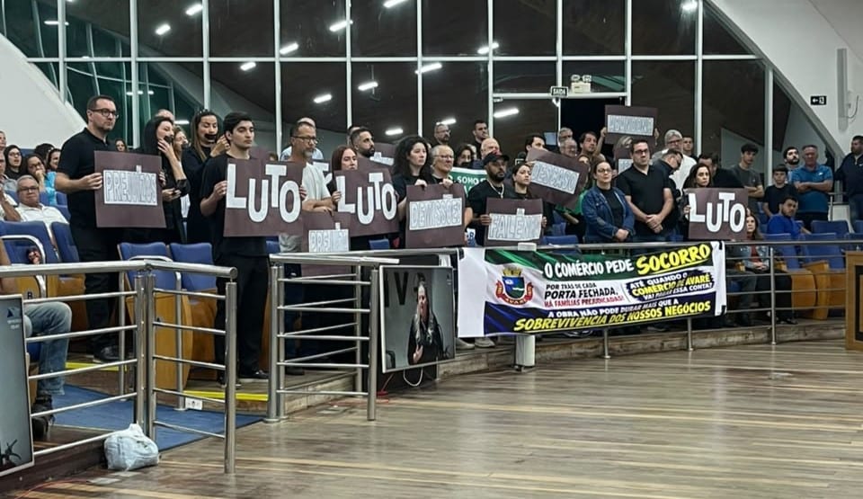 Presidente Flávio Zandoná do Sincomerciários Avaré presente em mobilização em prol ao comércio