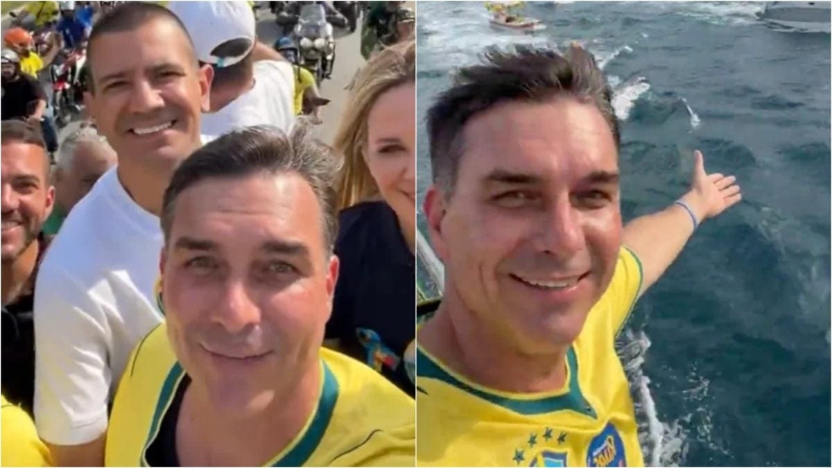Flávio participa de motociata e barqueata em Angra; veja imagens