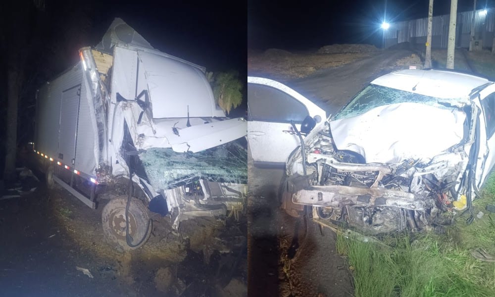 Acidente entre carro e caminhão deixa homem morto na BR-470, em Pouso Redondo