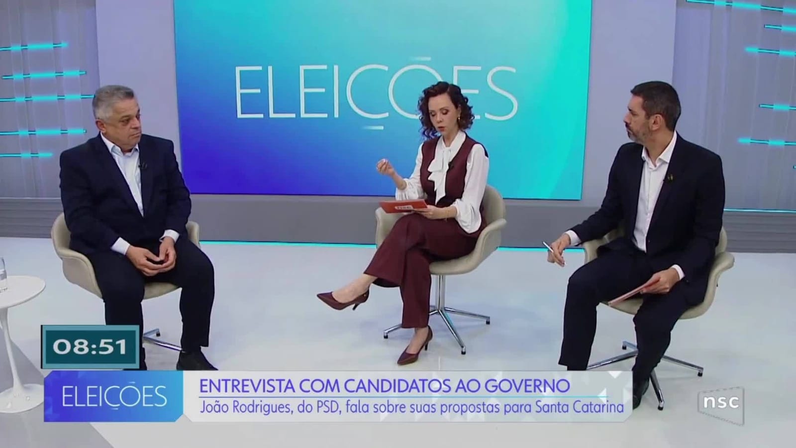 João Rodrigues (PSD) em 11 trechos no Jornal do Almoço — veja temas e durações