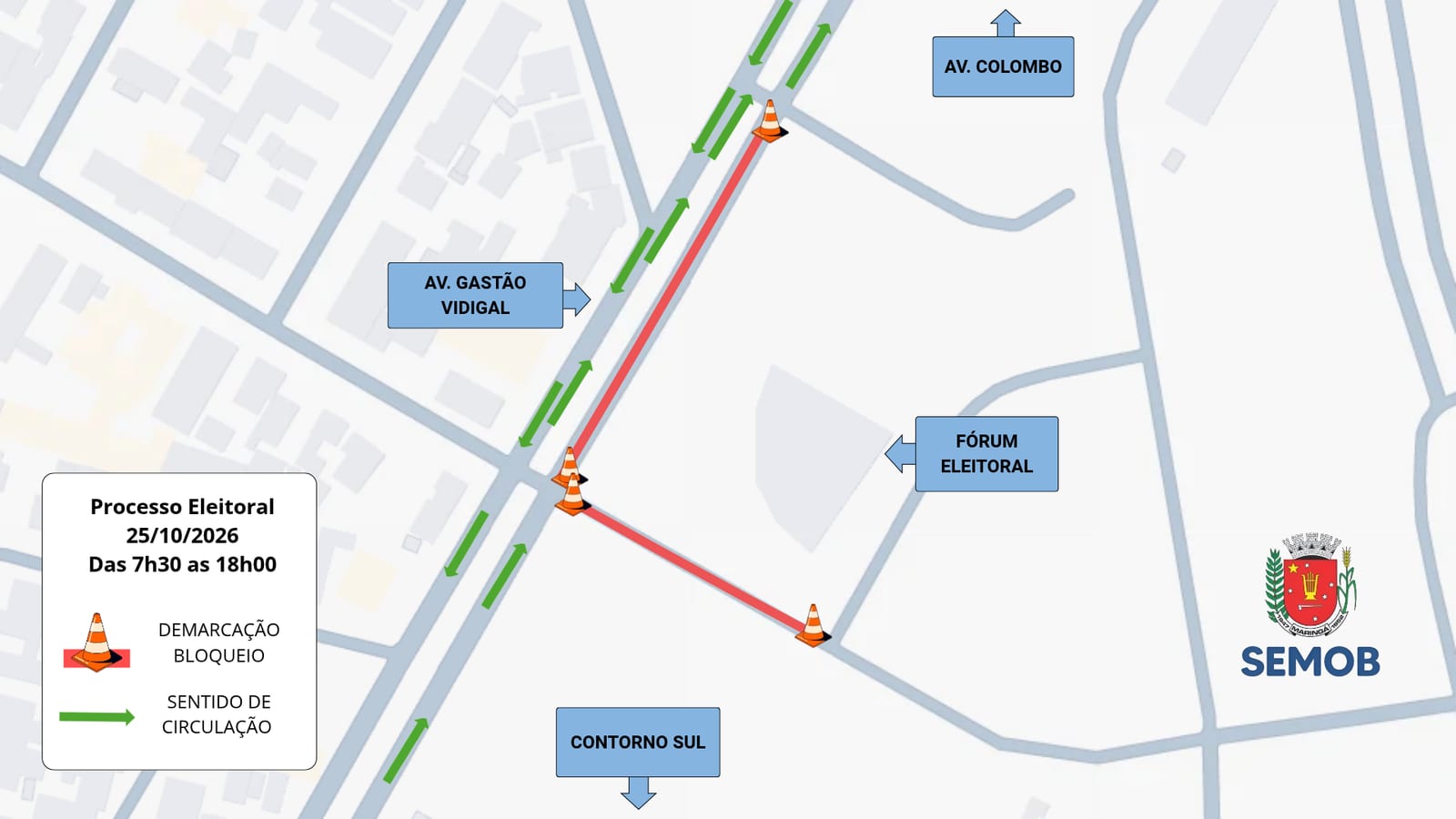 Avenida Gastão Vidigal terá interdições no sábado (24) e domingo (25)