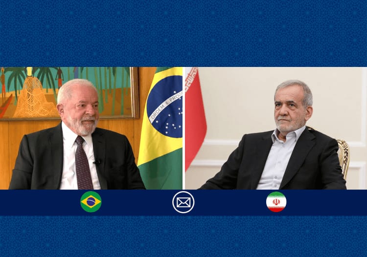 Presidente do Irã, Masoud Pezeshkian parabeniza Lula pela reeleição