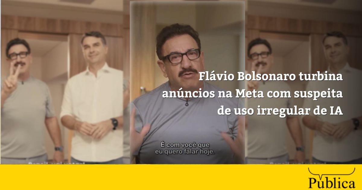 Flávio Bolsonaro turbina anúncios na Meta com suspeita de uso irregular de IA