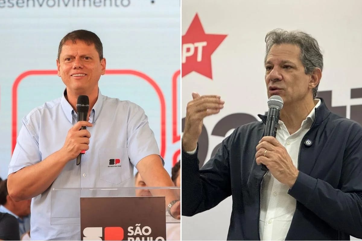Tarcísio terá 6min20s de TV; Haddad, 2min39s