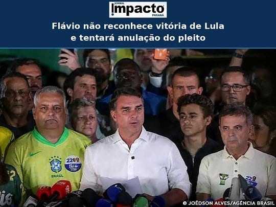 Flávio não reconhece vitória de Lula e tentará anulação do pleito
