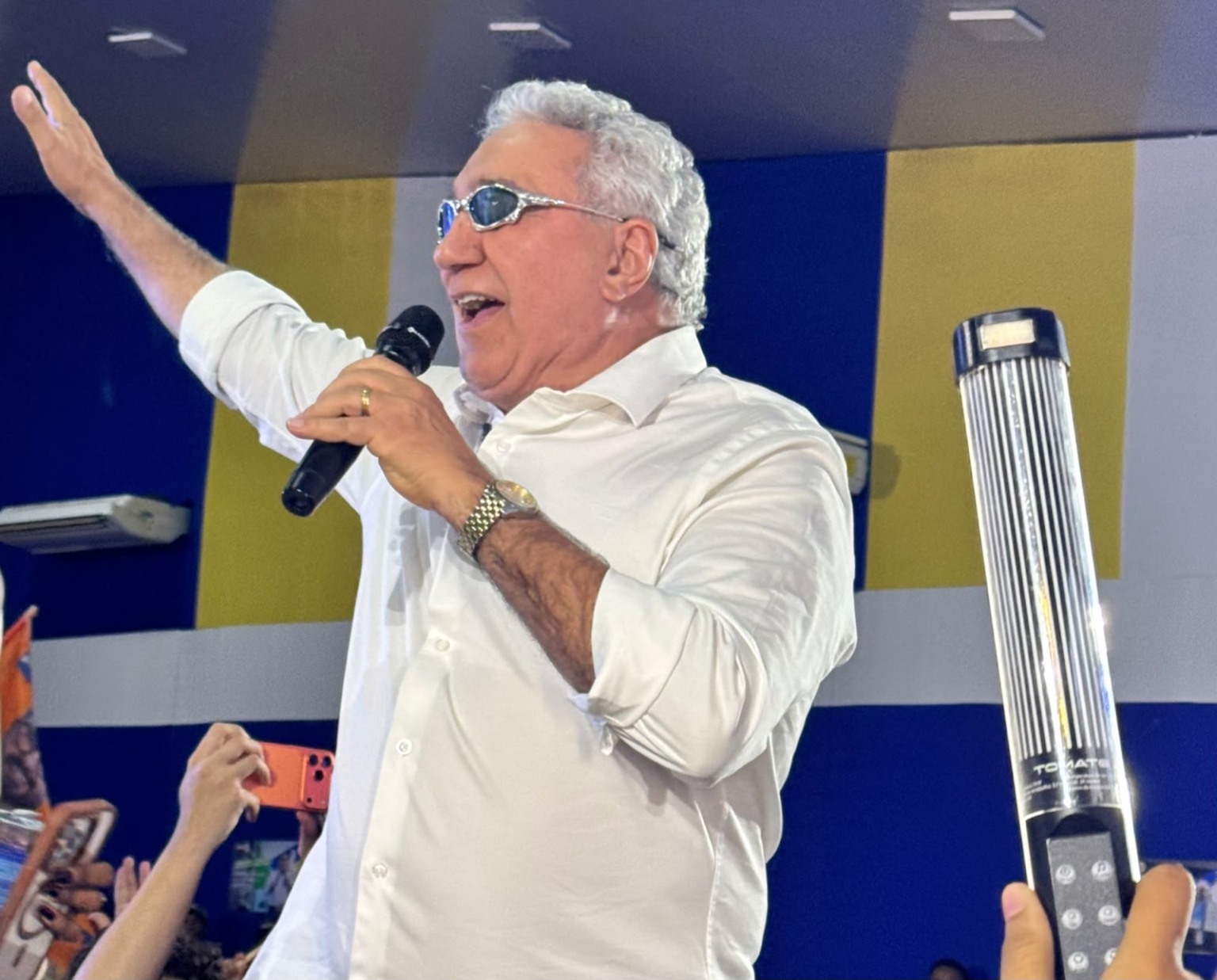 Laurez, pré-candidato do PSD, inicia convenção da federação com discurso sobre origem humilde