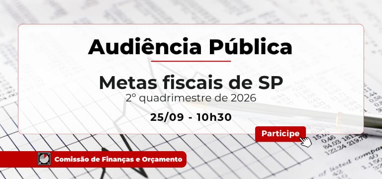 Câmara debate metas fiscais da Prefeitura do 2º quadrimestre de 2026