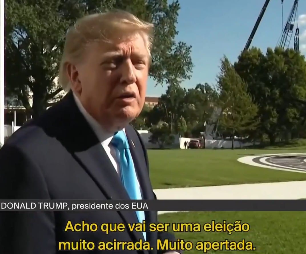 Trump diz que 2º turno será acirrado no Brasil