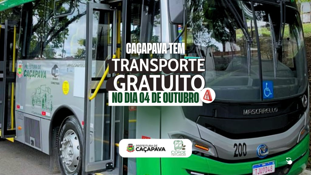 Caçapava terá transporte coletivo municipal gratuito na eleição de 04/10/2026