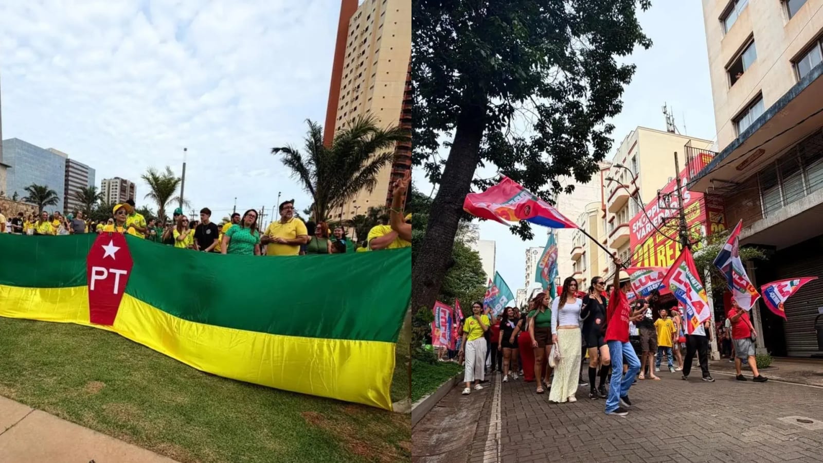 Bolsonaristas e petistas vão às ruas no último dia de campanha em Rio Preto