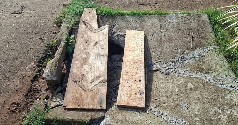 Patrola da Prefeitura danifica tampa de bueiro no bairro Noêmia