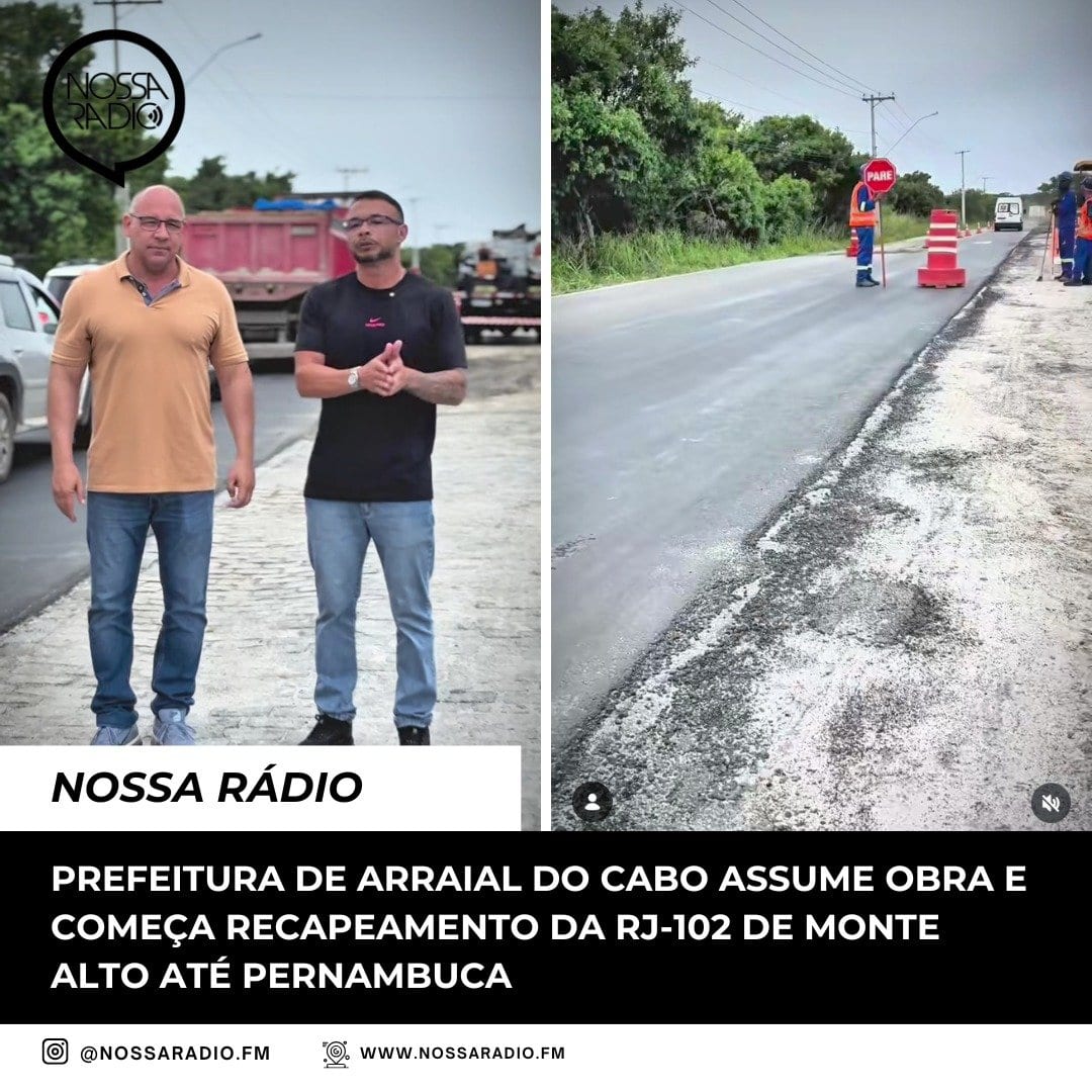 Prefeitura de Arraial do Cabo assume obra e começa recapeamento da RJ-102 de Monte Alto até Pernambuca