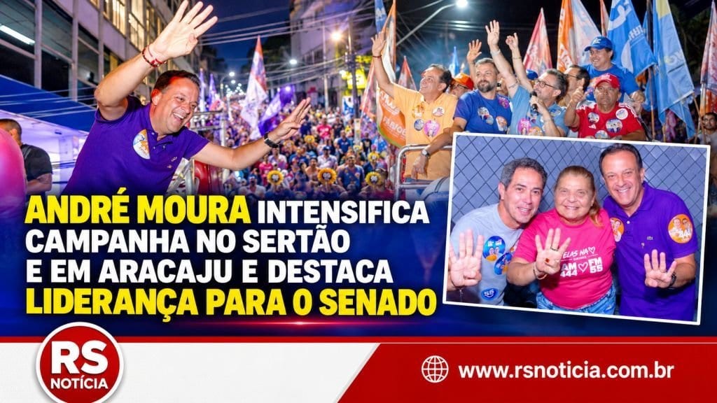 André Moura intensifica campanha e diz liderar pesquisa para o Senado
