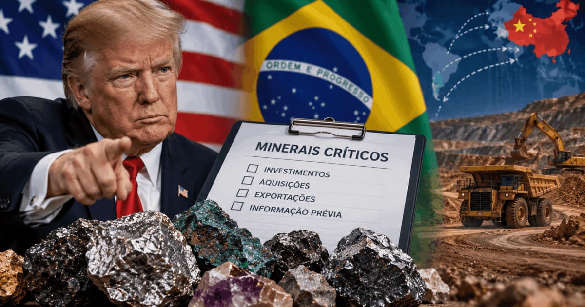 EUA pediram aviso prévio sobre venda de minerais críticos do Brasil