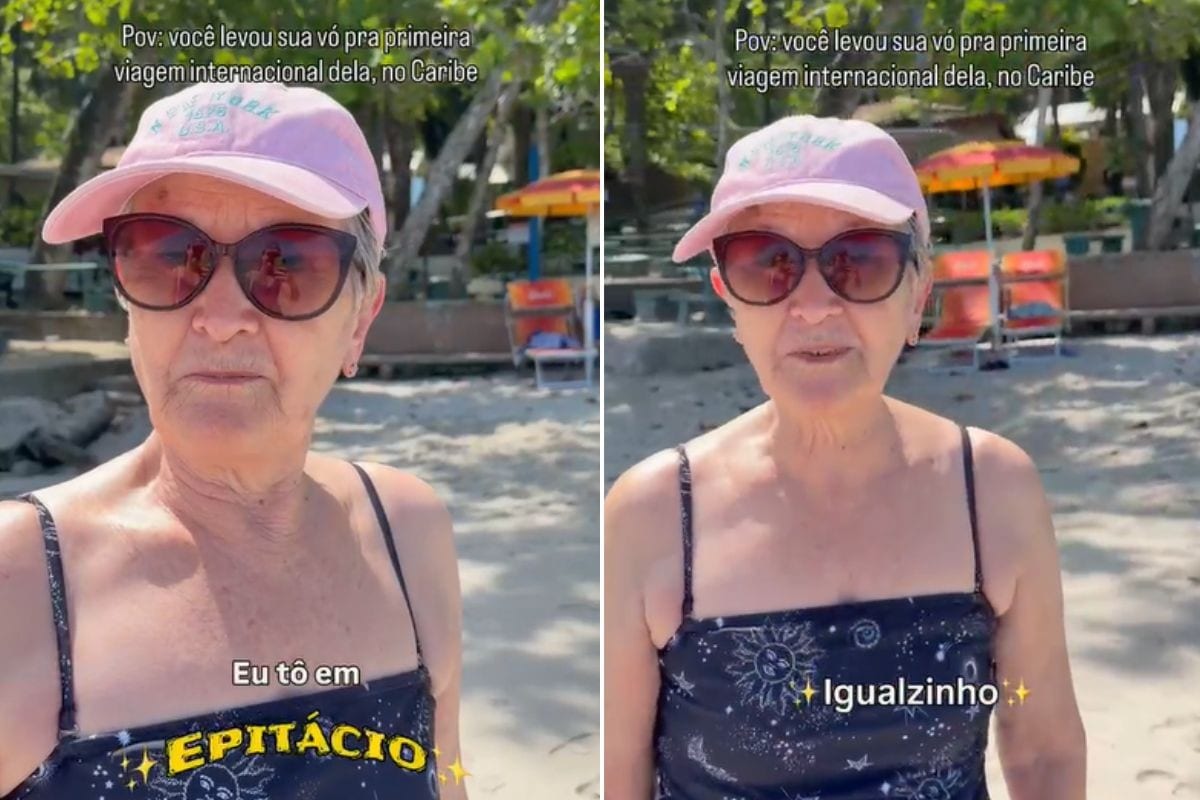 Avó que viralizou ao comparar Caribe com cidade do interior de SP revela paixão por viagens: ‘Sou Maria gasolina’