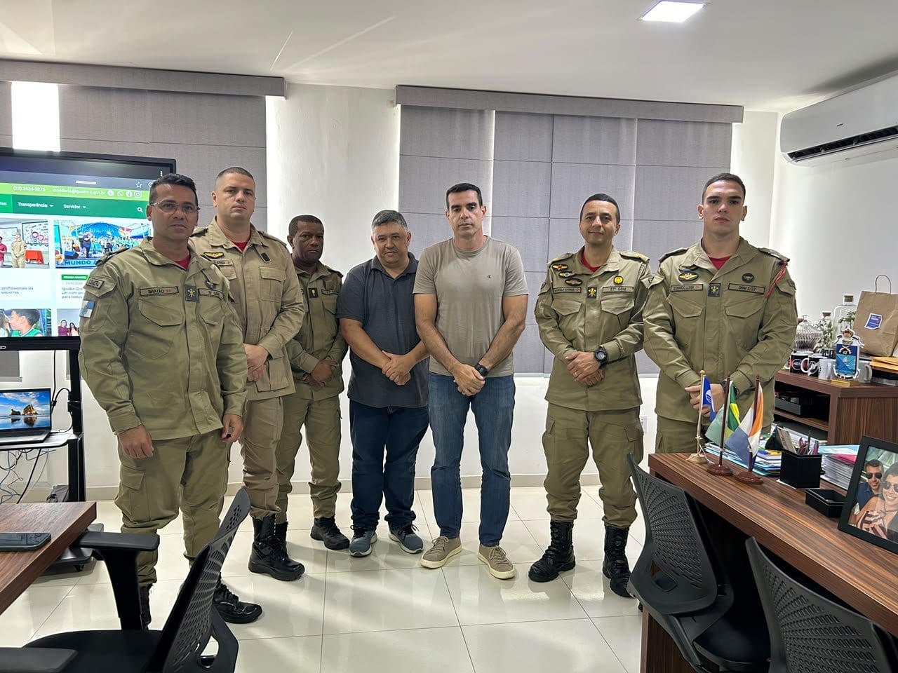 Prefeito de Iguaba Grande e novo comando do 27º GBM discutem ações para reforçar a segurança no município