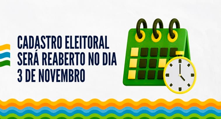 Cadastro eleitoral será reaberto em 3 de novembro em Sergipe