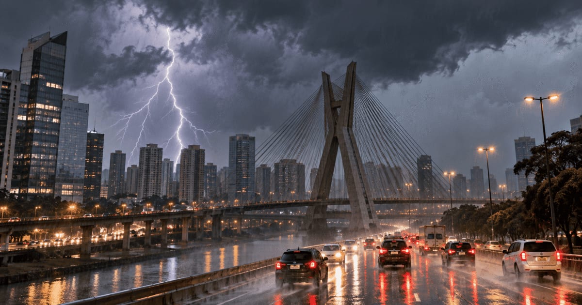 Defesa Civil alerta para temporais em SP no domingo de eleições