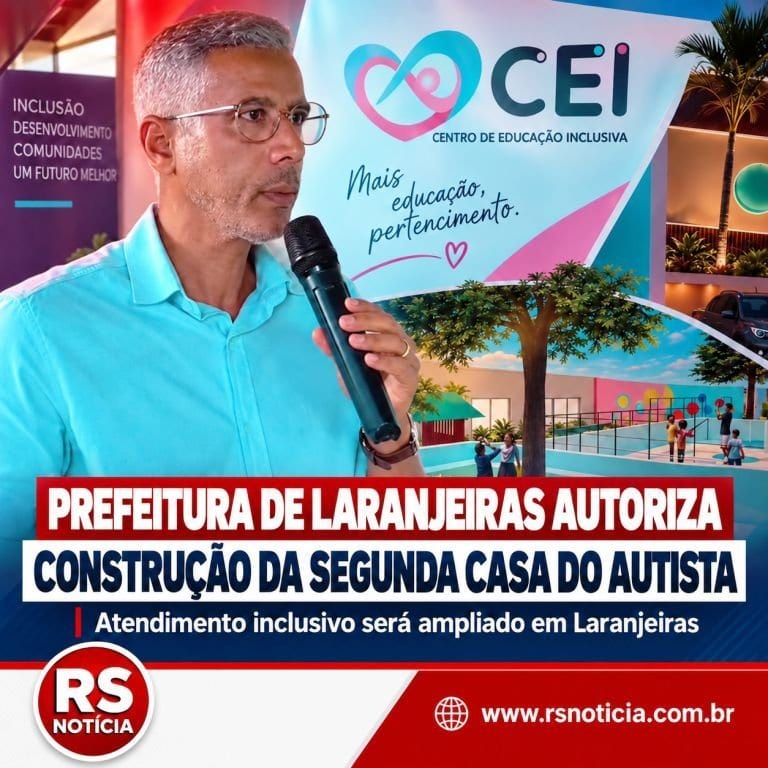 Laranjeiras autoriza segunda Casa do Autista no bairro Machado