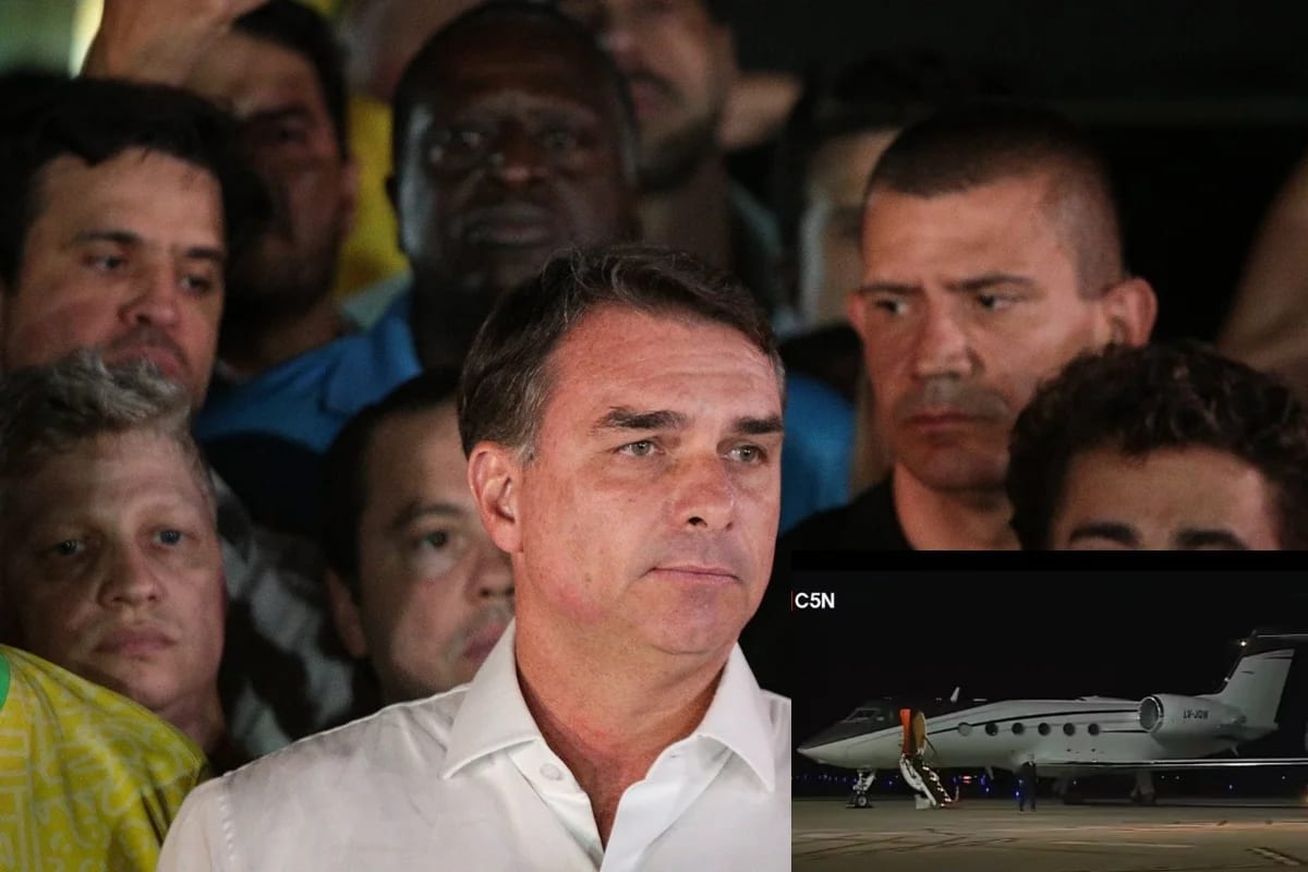 Avião com Flávio Bolsonaro pousa no Equador e segue para os EUA