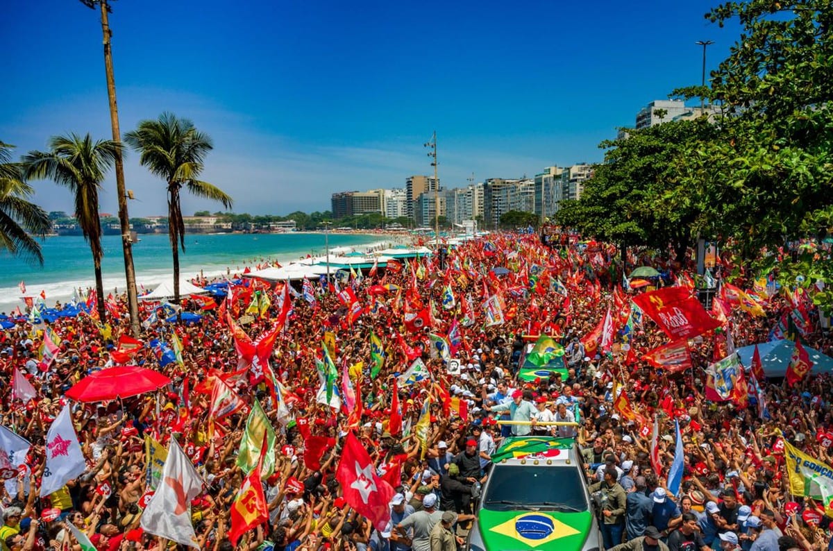 Ato de Lula no Rio reuniu 1,1 milhão de pessoas, diz prefeitura