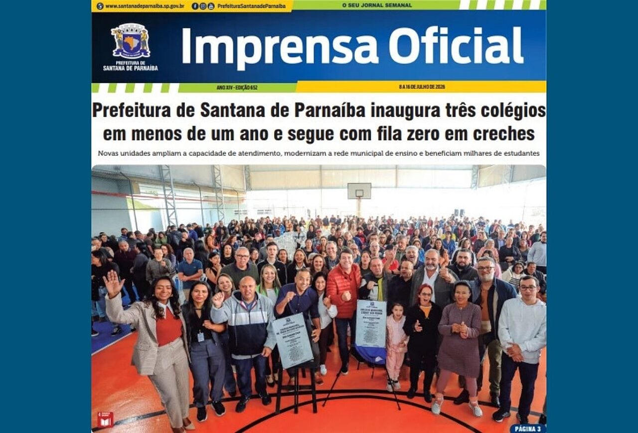 Foto de vereadores some do Diário Oficial de Santana de Parnaíba