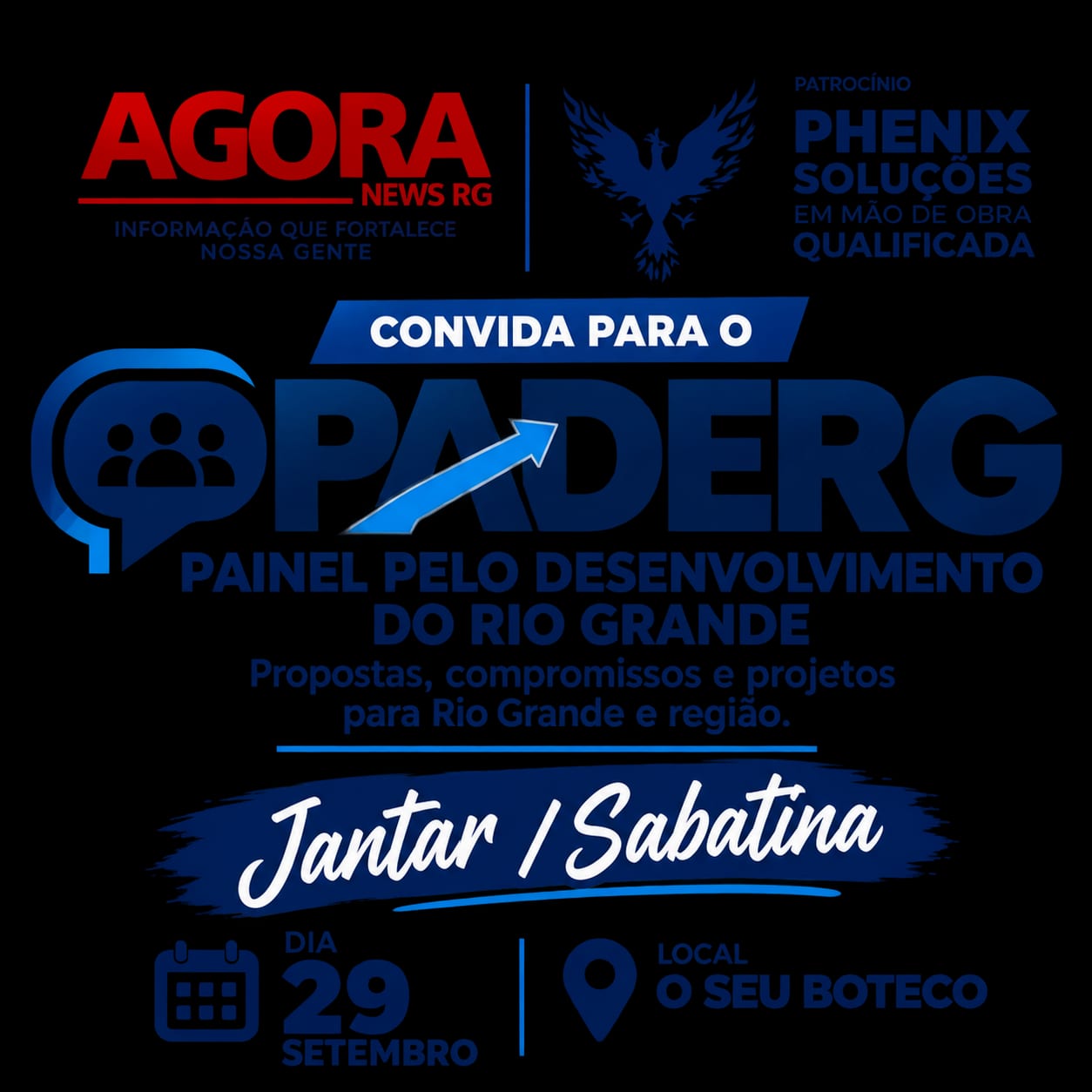 PADERG reúne candidatos a deputado em jantar e sabatina em Rio Grande