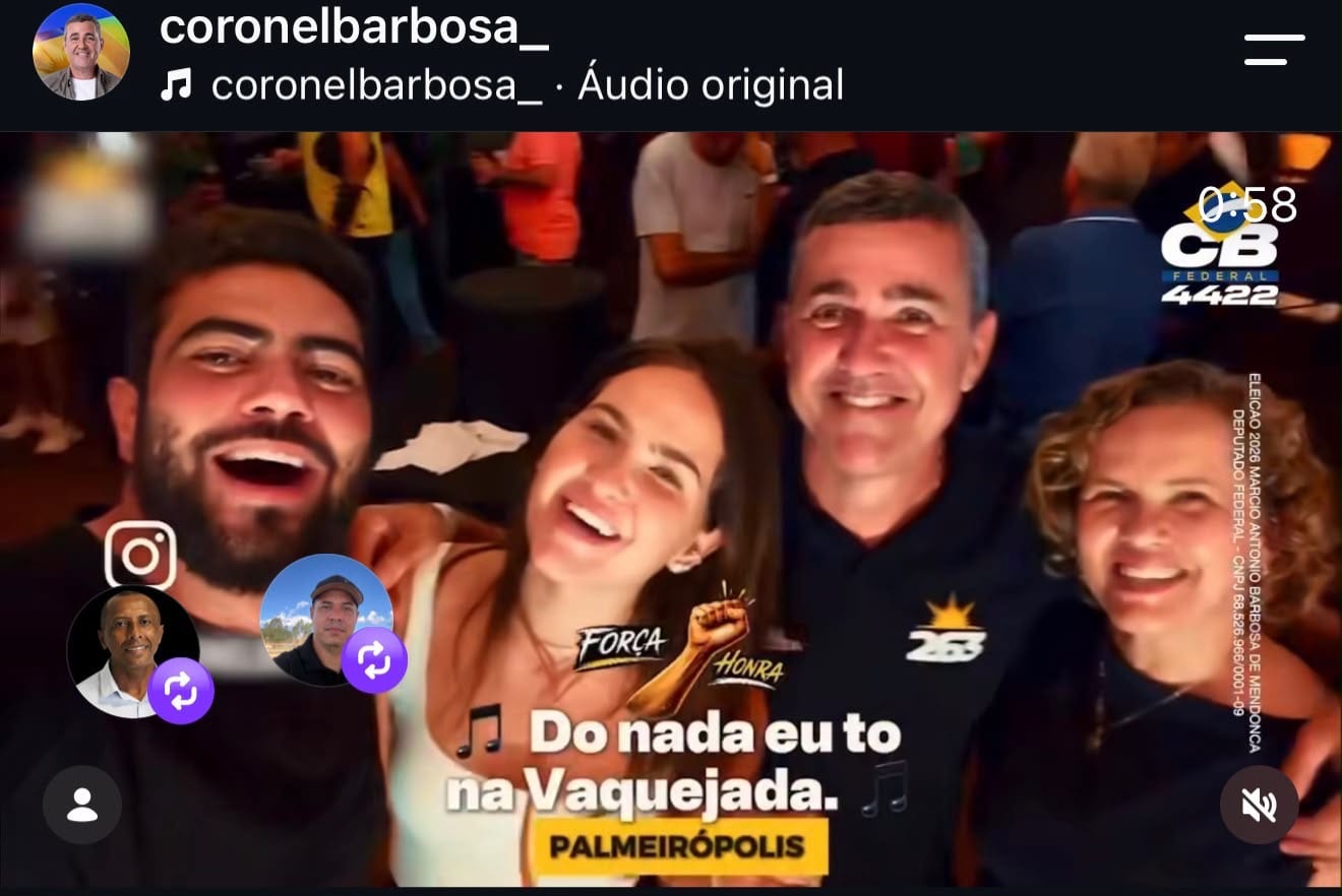 Flávio Bolsonaro e Henrique declaram apoio a Coronel Barbosa em vídeo