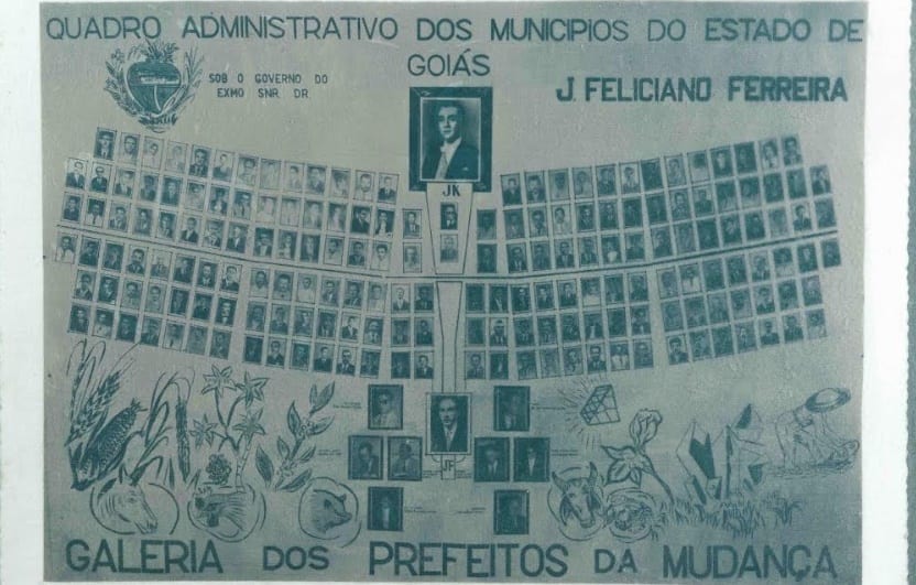 Goianápolis doa ao IHGMG foto histórica de Prefeitos na inauguração de Brasília