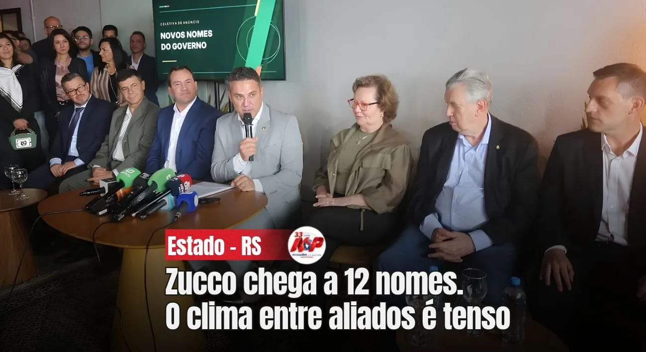 Zucco chega a 12 indicados e aliados cobram participação