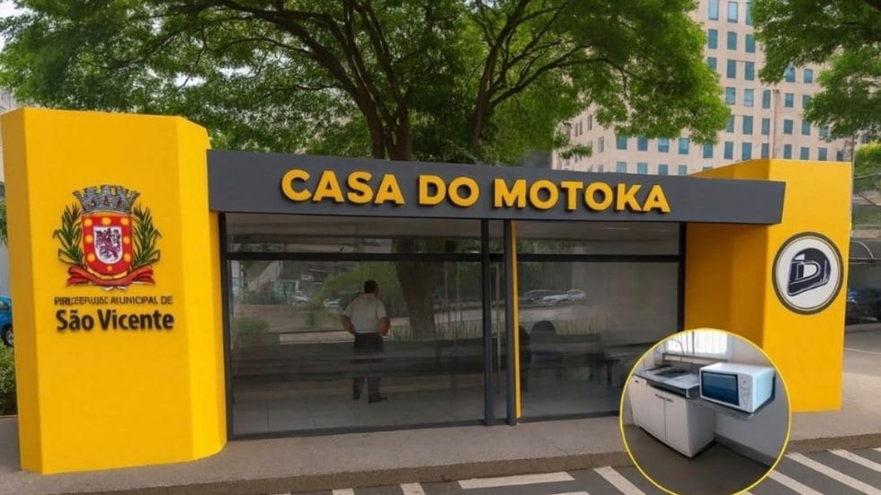 São Vicente cria 'Casa do Motoka' com cozinha, banheiros e recarga