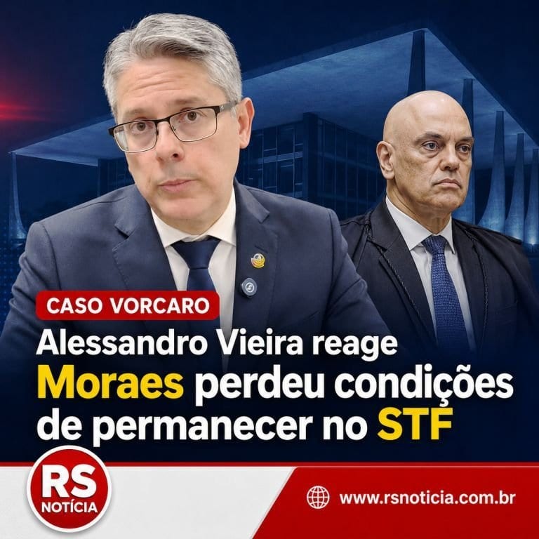 Alessandro Vieira reage ao caso Vorcaro e diz que Moraes perdeu condições de permanecer no STF