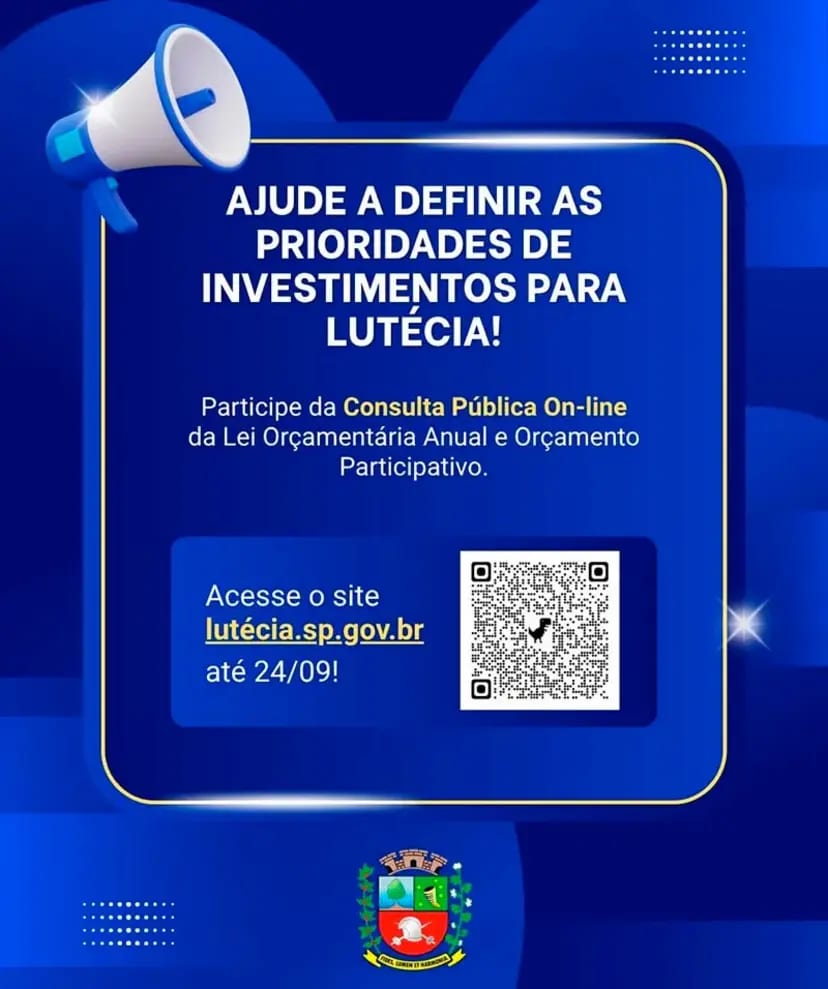 Lutécia abre consulta popular para o Orçamento 2027