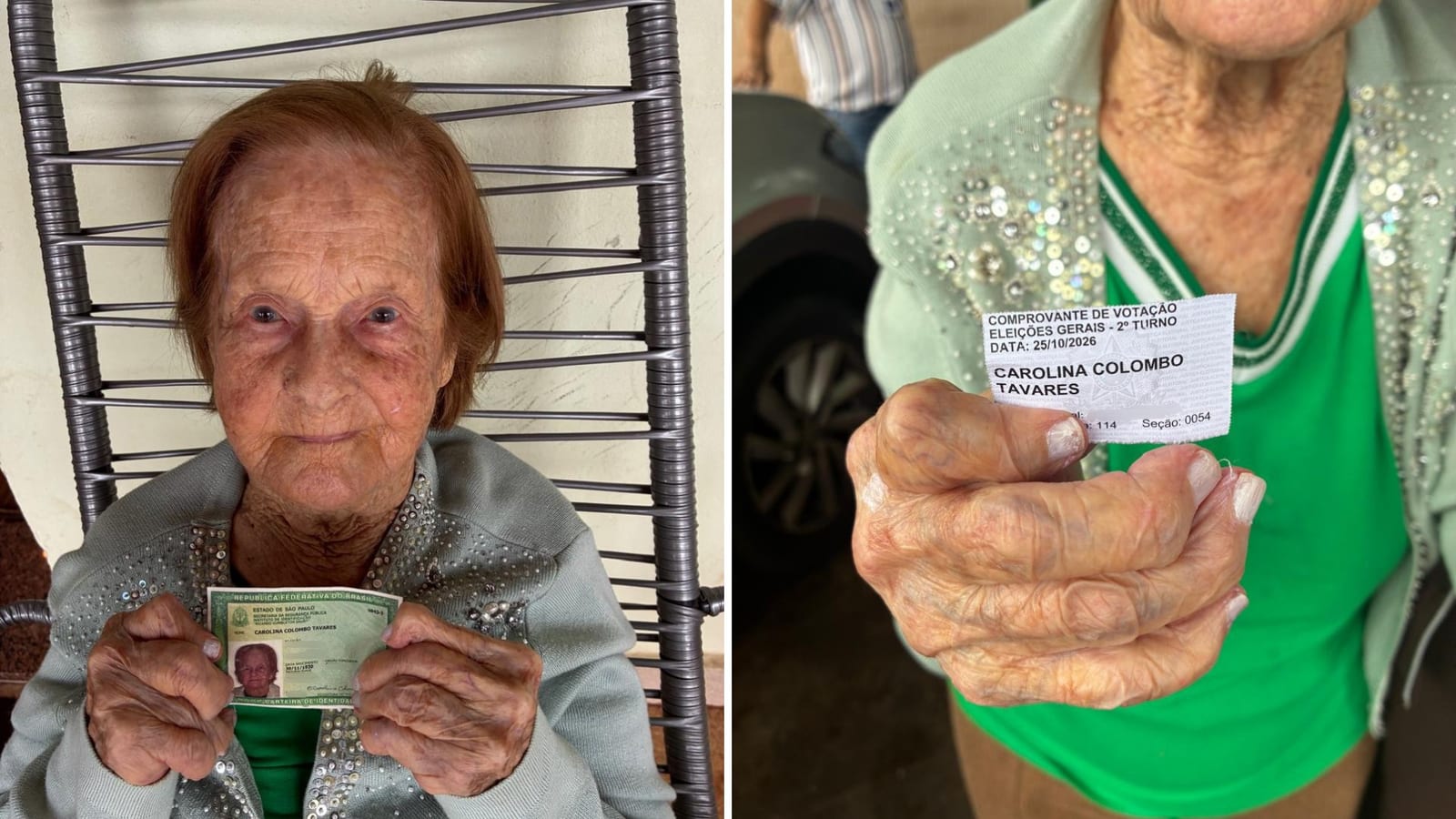 Idosa de 105 anos vai às urnas no 2º turno em Santa Cruz do Rio Pardo
