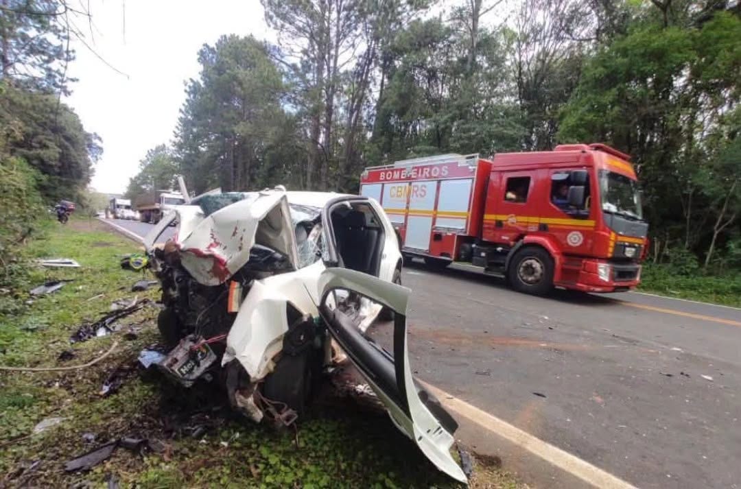 Sobe para três o número de mortos em acidente na ERS-135 entre Erechim e Getúlio Vargas