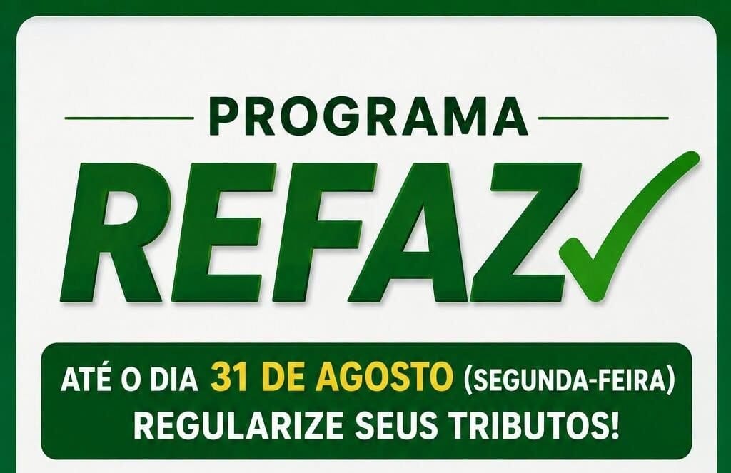 Prazo para adesão ao REFAZ 2026 em Segredo termina segunda-feira