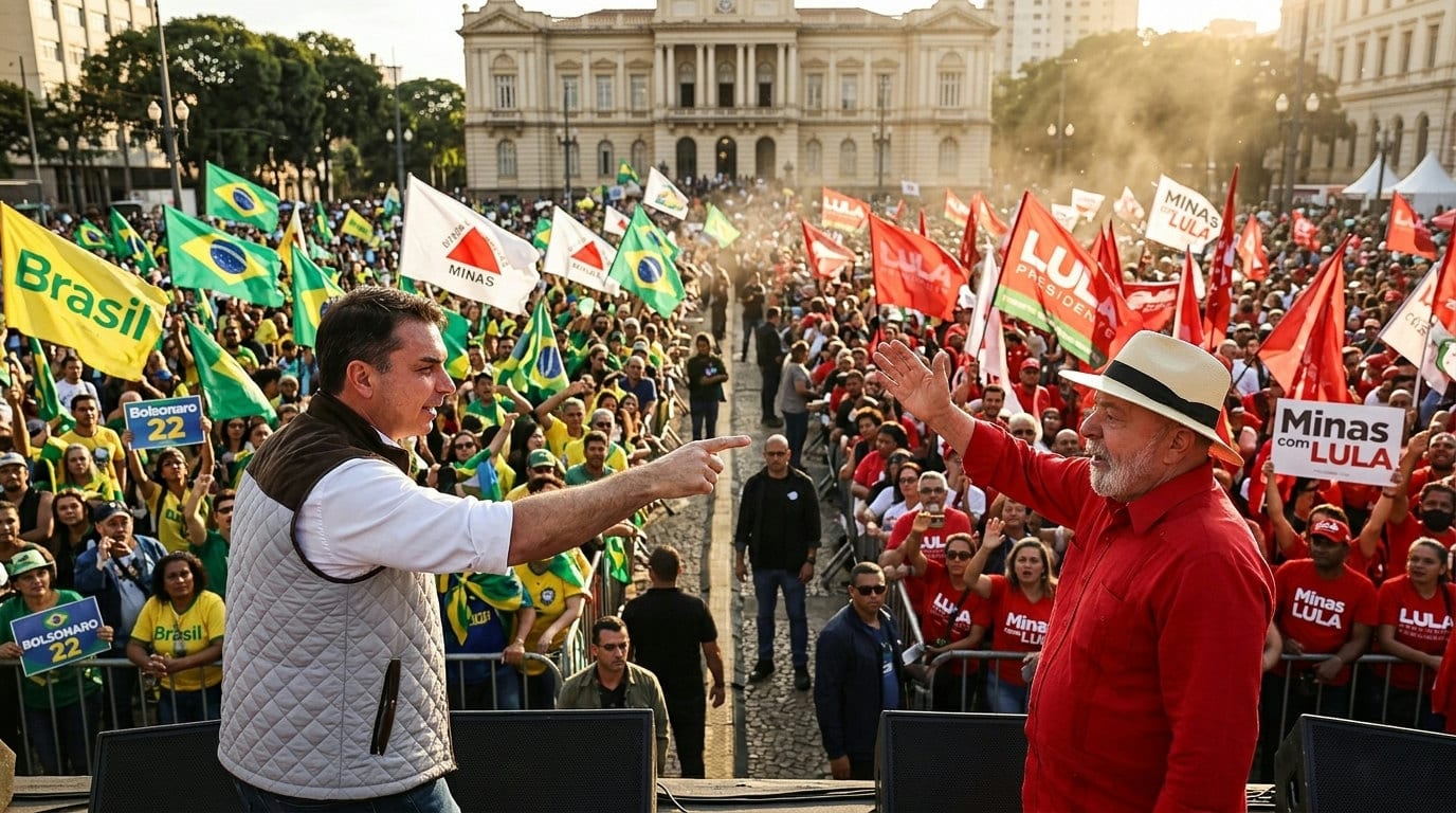 Minas Gerais vira palco decisivo na disputa de Lula e Flávio Bolsonaro no segundo turno