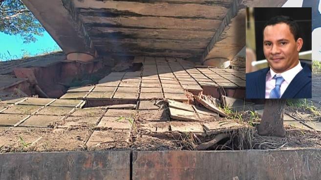 Vereador pede vistoria e recuperação de ponte no acesso ao Distrito Industrial