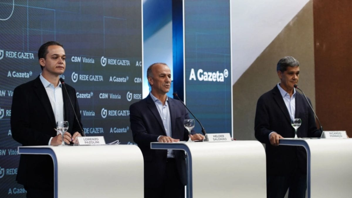 Debate no ES reúne Salomão, Pazolini e Ferraço em embate sobre economia e segurança